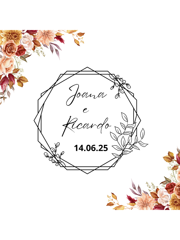 Sello para Boda | Monograma Personalizado 4