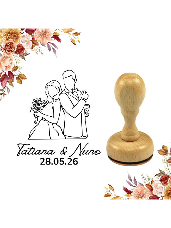 Sello para Boda | Monograma Personalizado 5