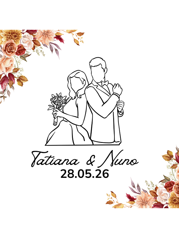 Sello para Boda | Monograma Personalizado 3