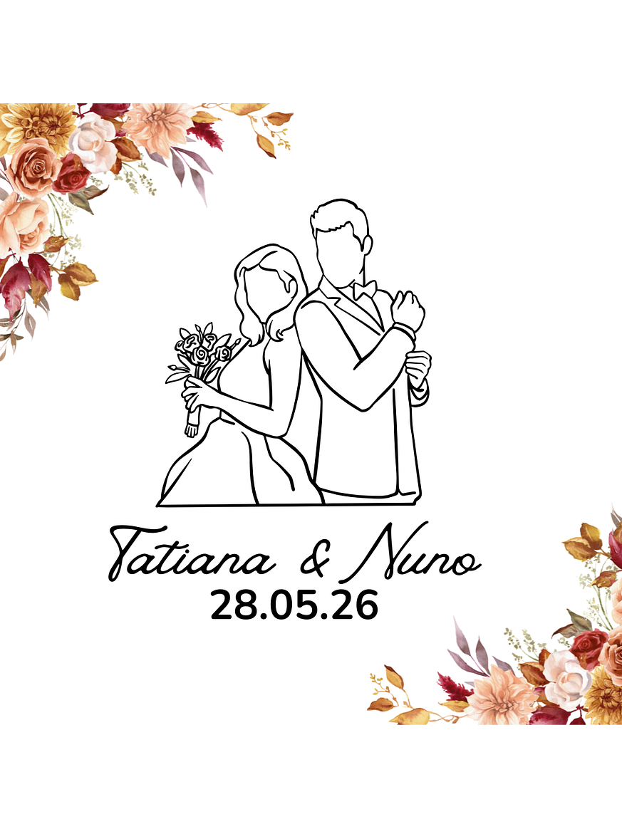 Sello para Boda | Monograma Personalizado 3