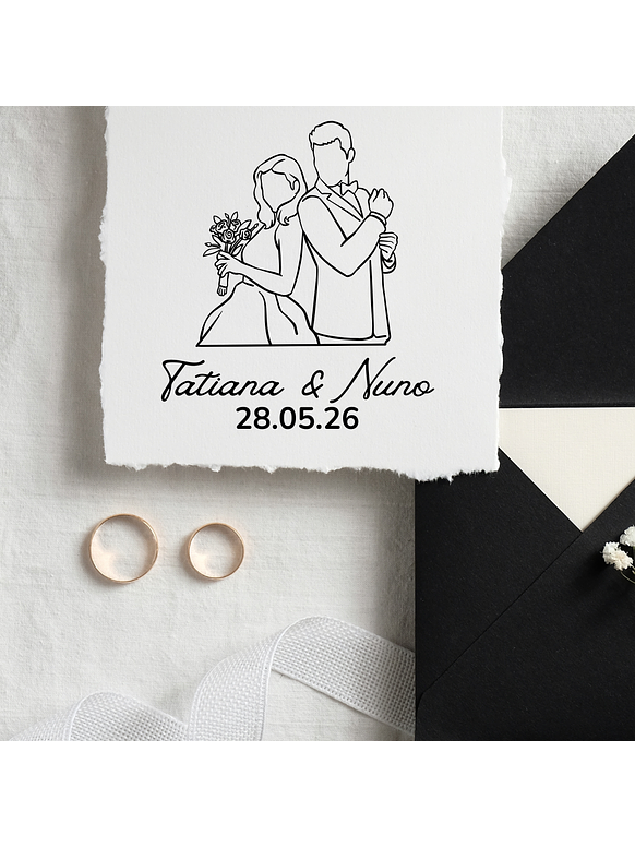 Sello para Boda | Monograma Personalizado 4