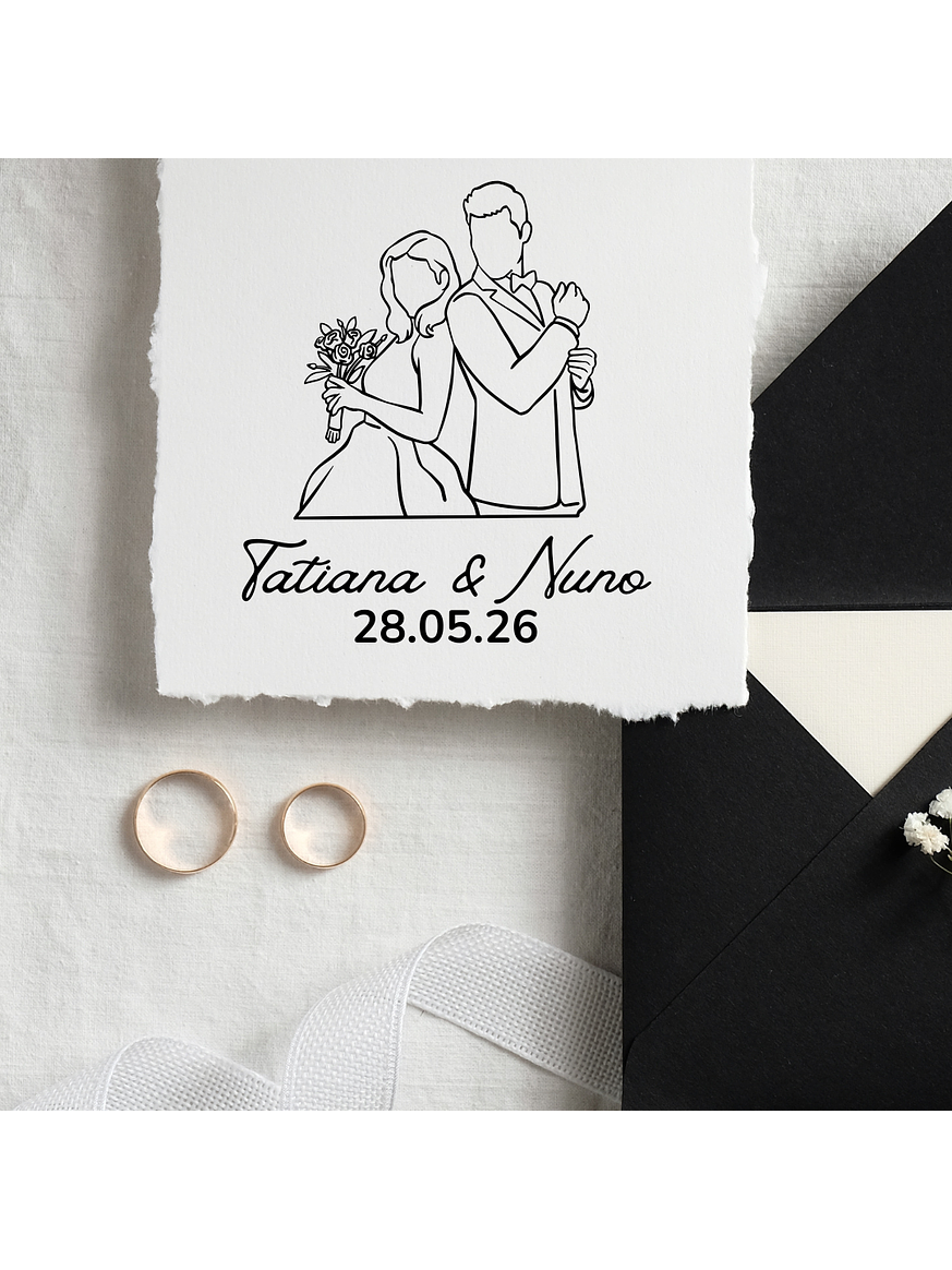 Sello para Boda | Monograma Personalizado 4