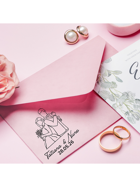 Sello para Boda | Monograma Personalizado 2