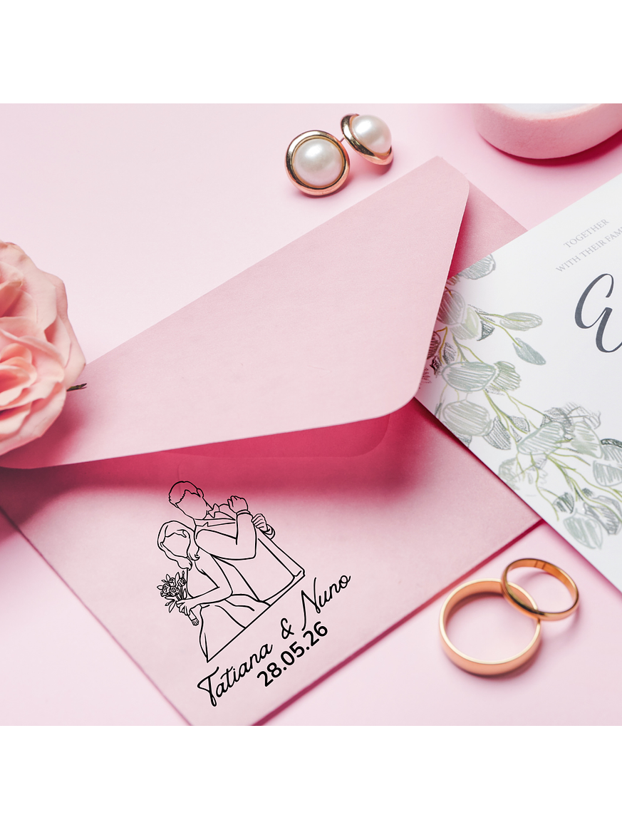 Sello para Boda | Monograma Personalizado 2