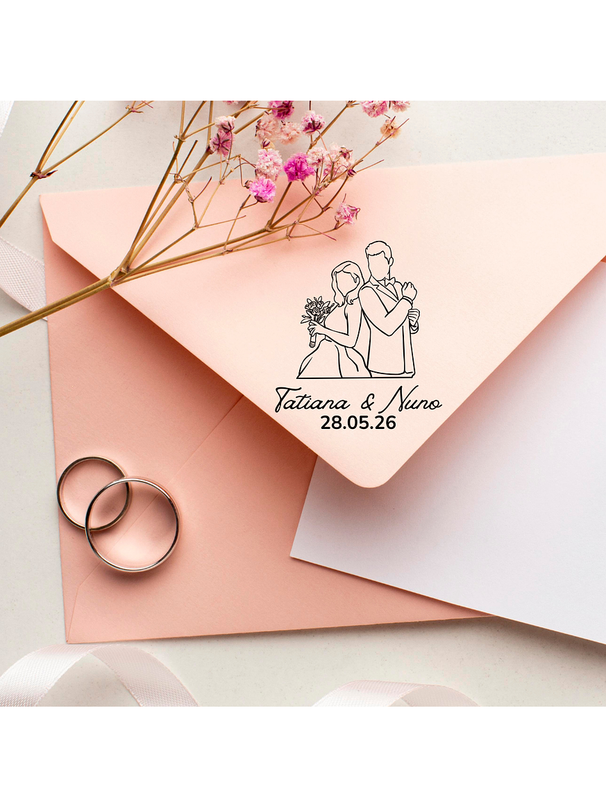 Sello para Boda | Monograma Personalizado 1