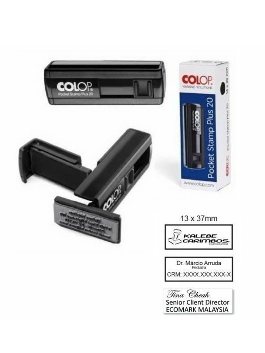 Sello de Bolsillo Colop Pocket – 14x38 mm Personalizado 1