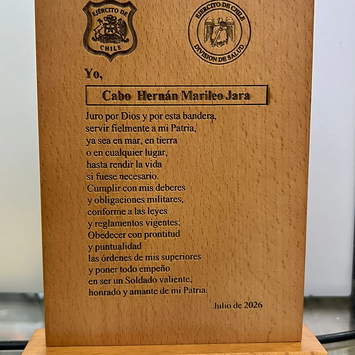 Galvano de Madera | Grabado Laser o Lámina Dorada 4
