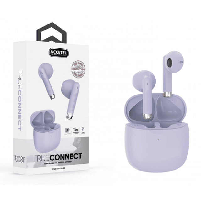 Auriculares Sem Fio Accetel - Roxo