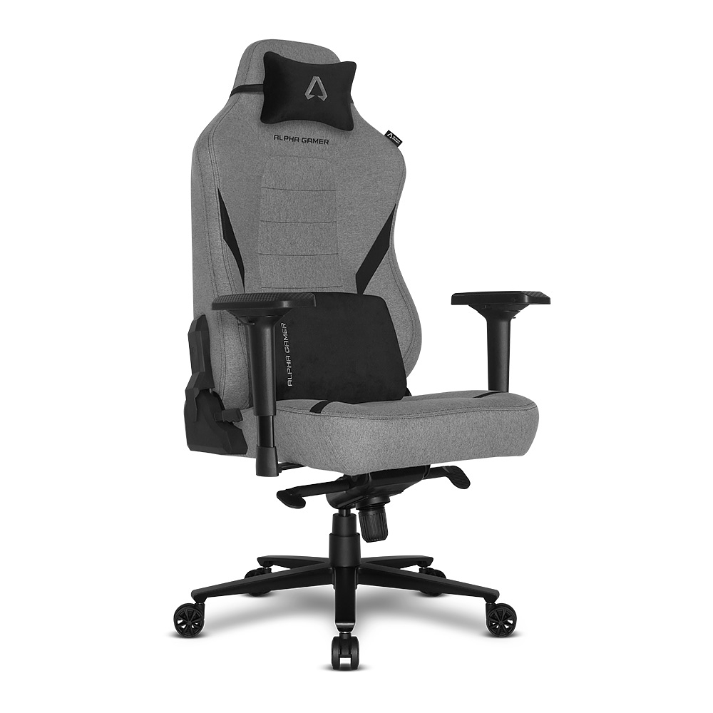 Cadeira Gaming Alpha Gamer Phenix Fabric Grey / Black / Orange 