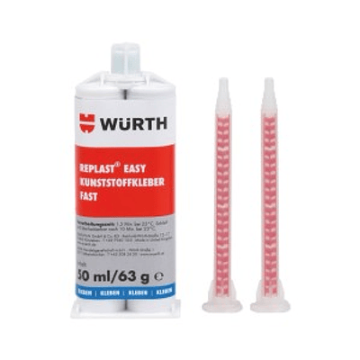 Cola 2 Componentes / 2 components Plastic Adhesive Replast Easy Fast WURTH