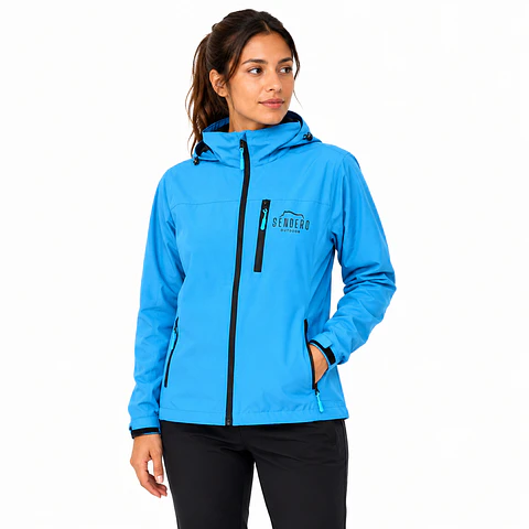 Chaqueta Impermeable de Frío Azul Celeste