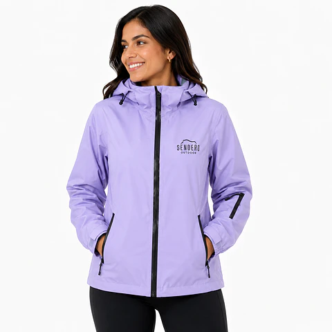 Chaqueta Top Impermeable Violeta