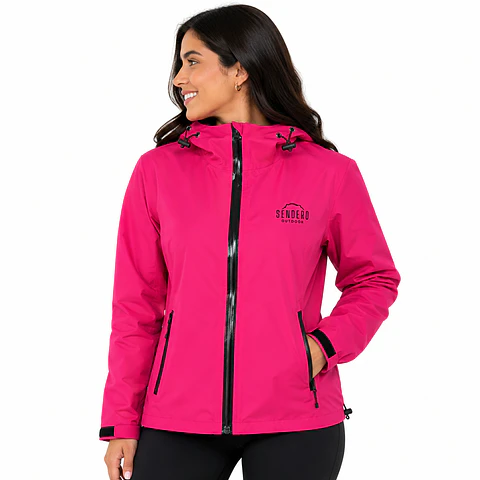 Chaqueta Top Impermeable Fucsia