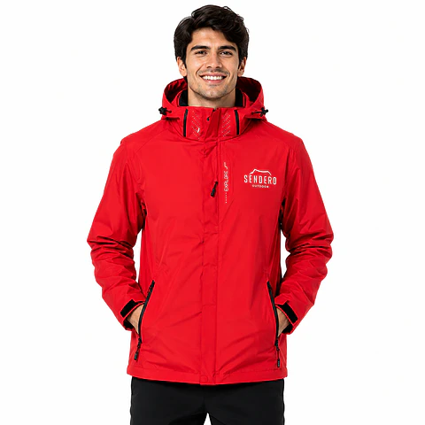 Chaqueta Corta Viento Roja