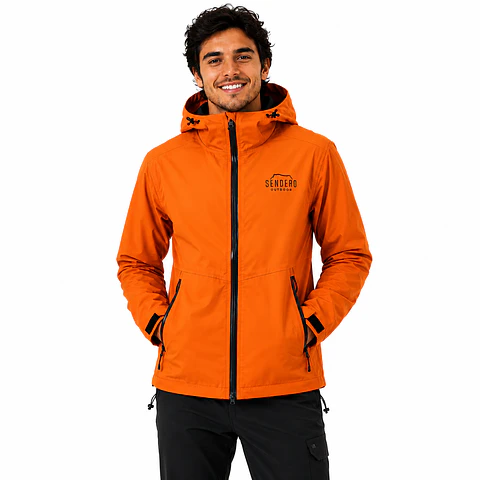 Chaqueta Top Impermeable Naranja