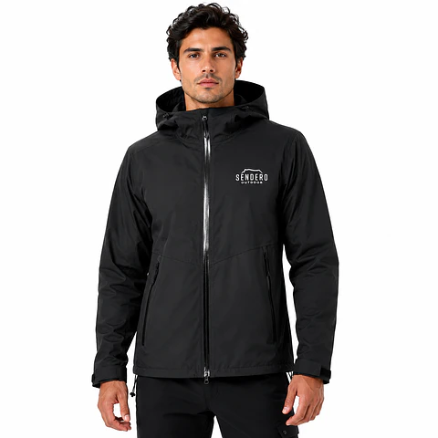 Chaqueta Top Impermeable Negra