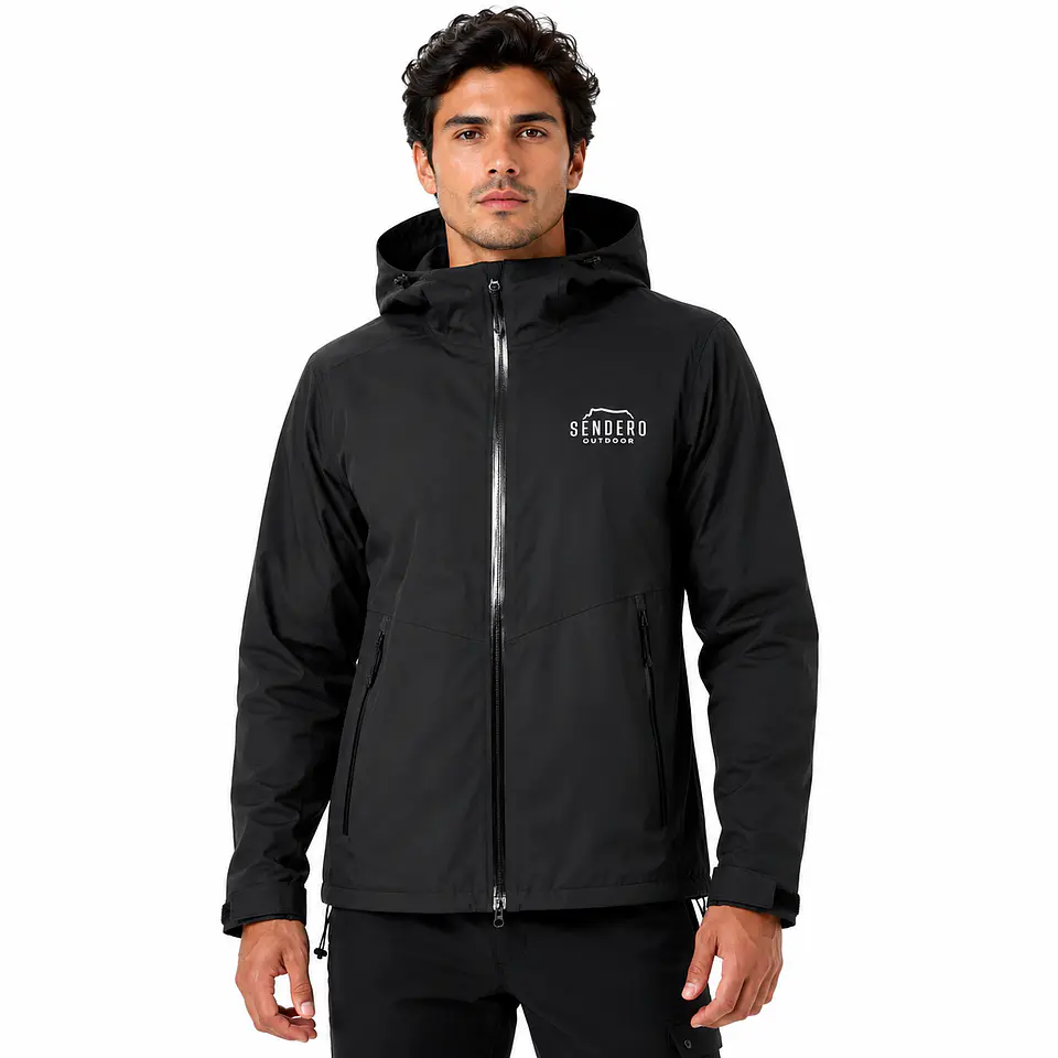 Chaqueta Top Impermeable Negra 1