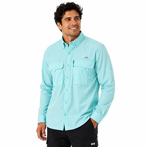 Camisa de Trekking Azul Celeste
