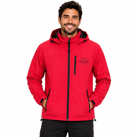Chaqueta Impermeable de Frío Roja