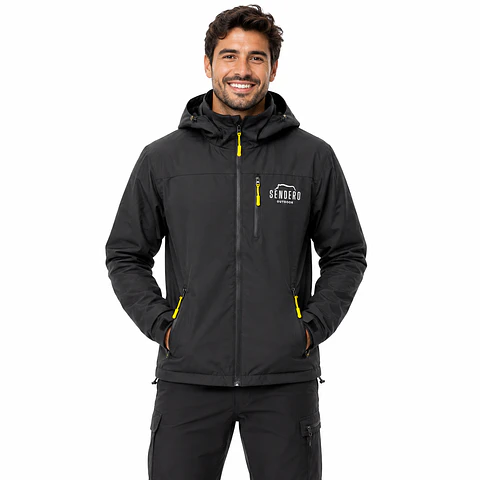Chaqueta Impermeable de Frío Negra