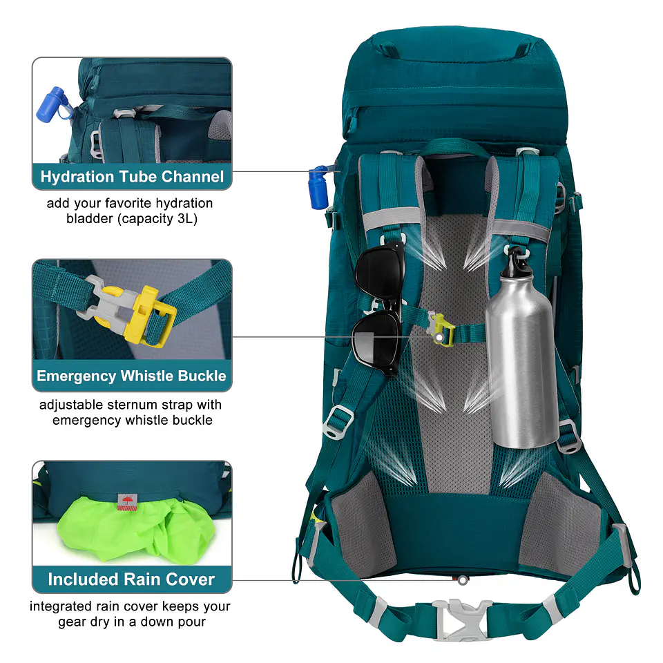 Mochila 60+5 L Azul 3