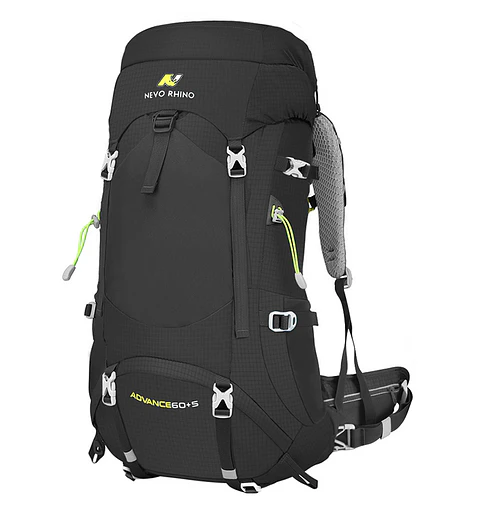 Mochila 60+5 L Negra