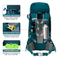 Mochila 60+5 L Negra - Miniatura 3