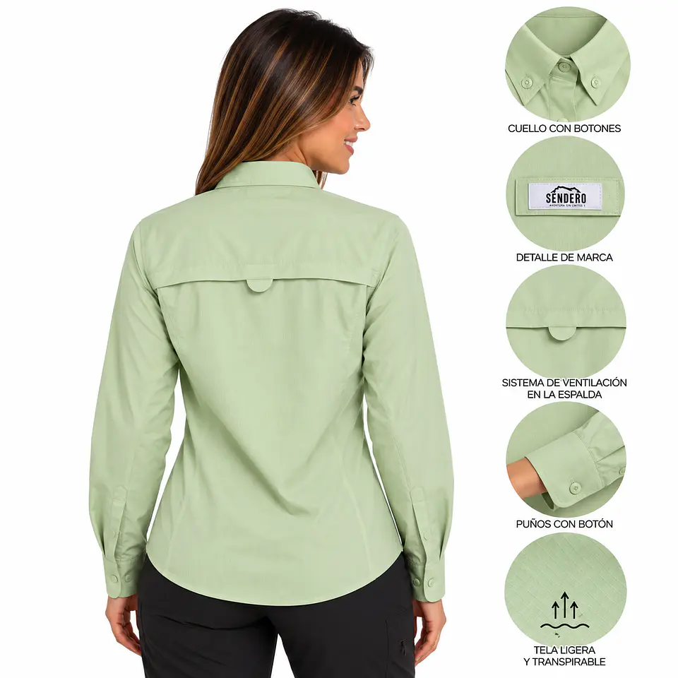 Camisa de Trekking Verde 2