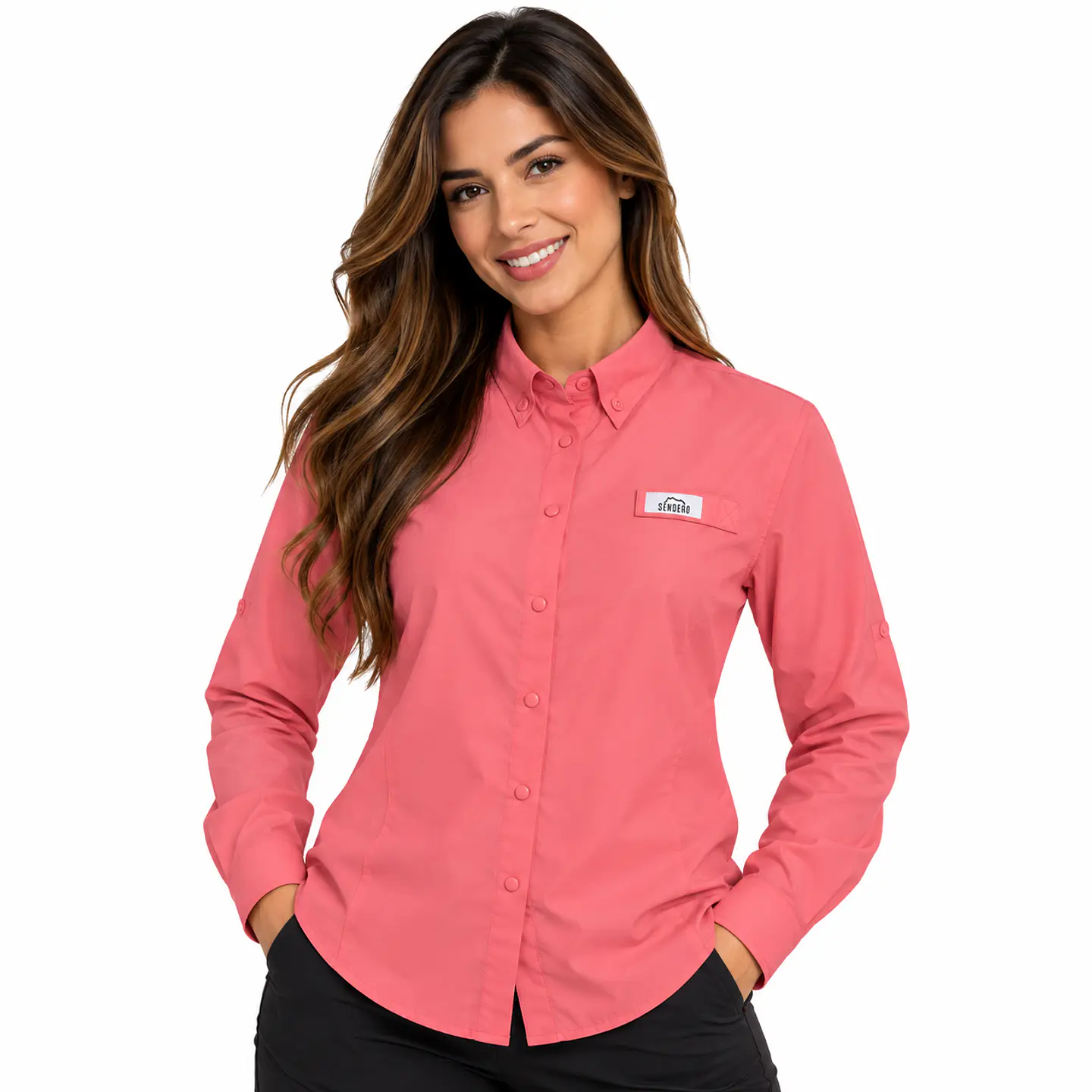 Camisa de Trekking Salmón 1