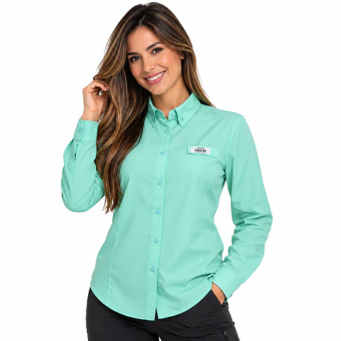 Camisa de Trekking Turquesa