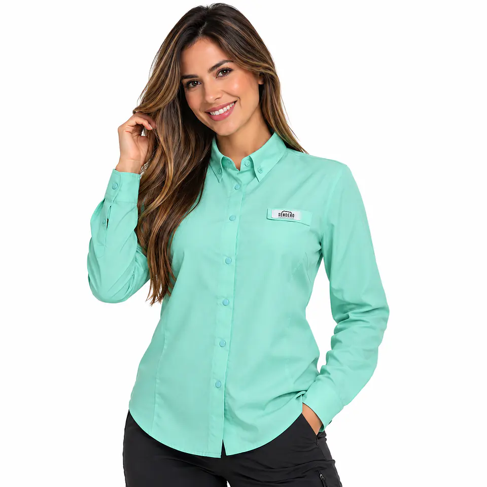 Camisa de Trekking Turquesa 1