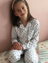 Pijama niña Fernanda / Flor azul