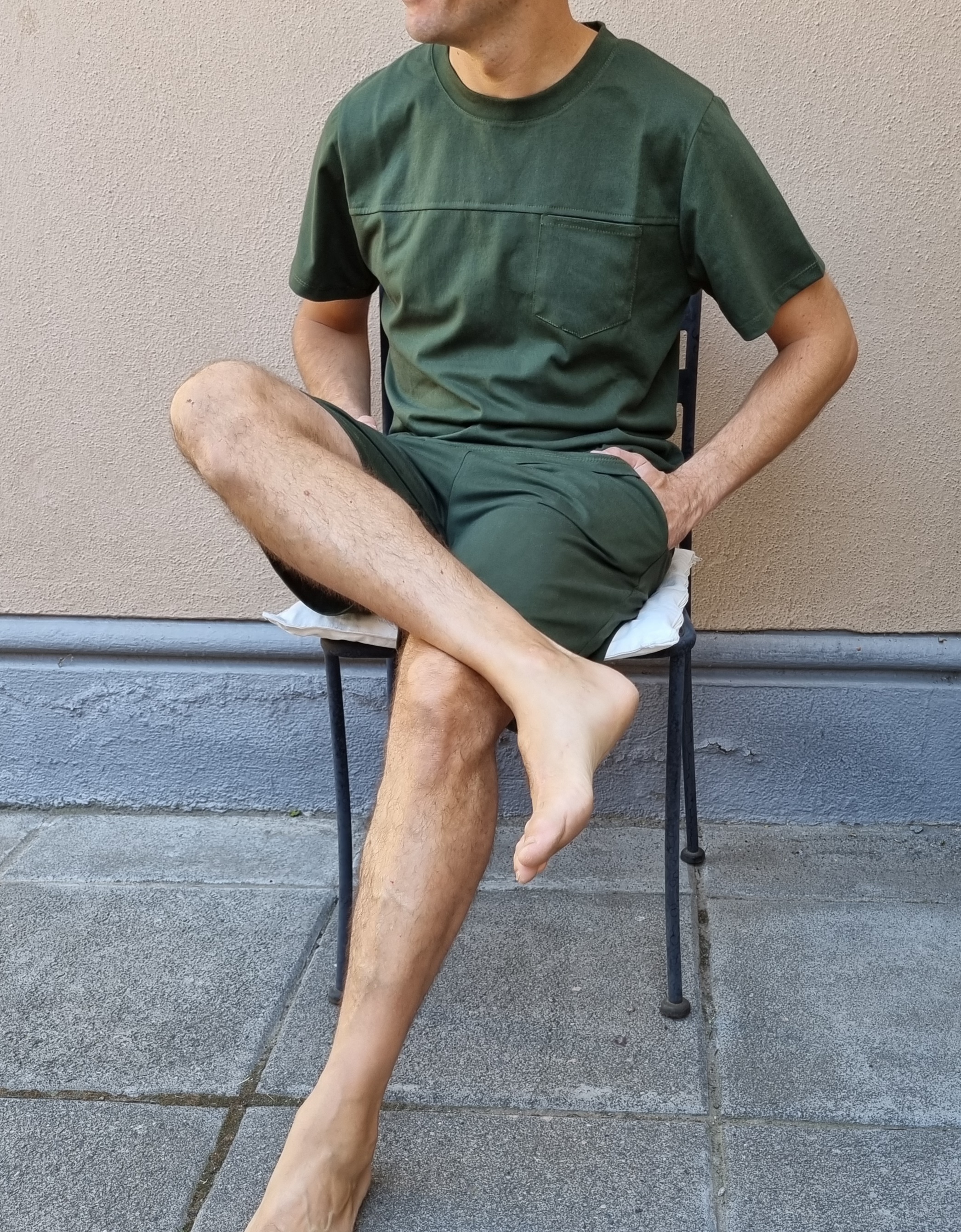 Pijama Andrés short y manga corta / Verde