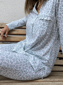 Pijama mujer Fernanda/ Flores verdes