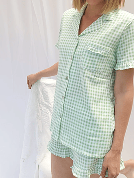 Pijama Valentina / Vichy Verde