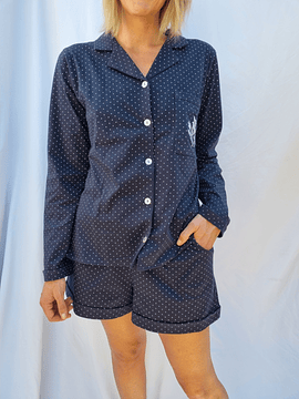 Pijama mujer Mila/ Azul puntitos