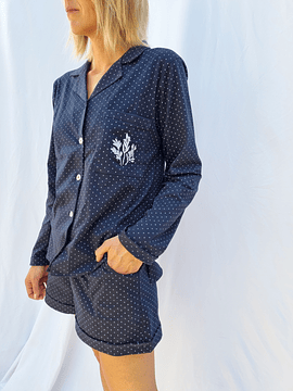 Pijama mujer Mila/ Azul puntitos