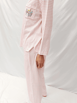 Pijama mujer Jacinta/ Vichy rosado