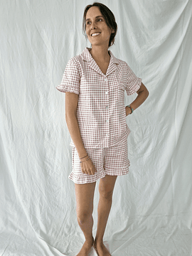 Pijama Valentina / Vichy Rosado 1