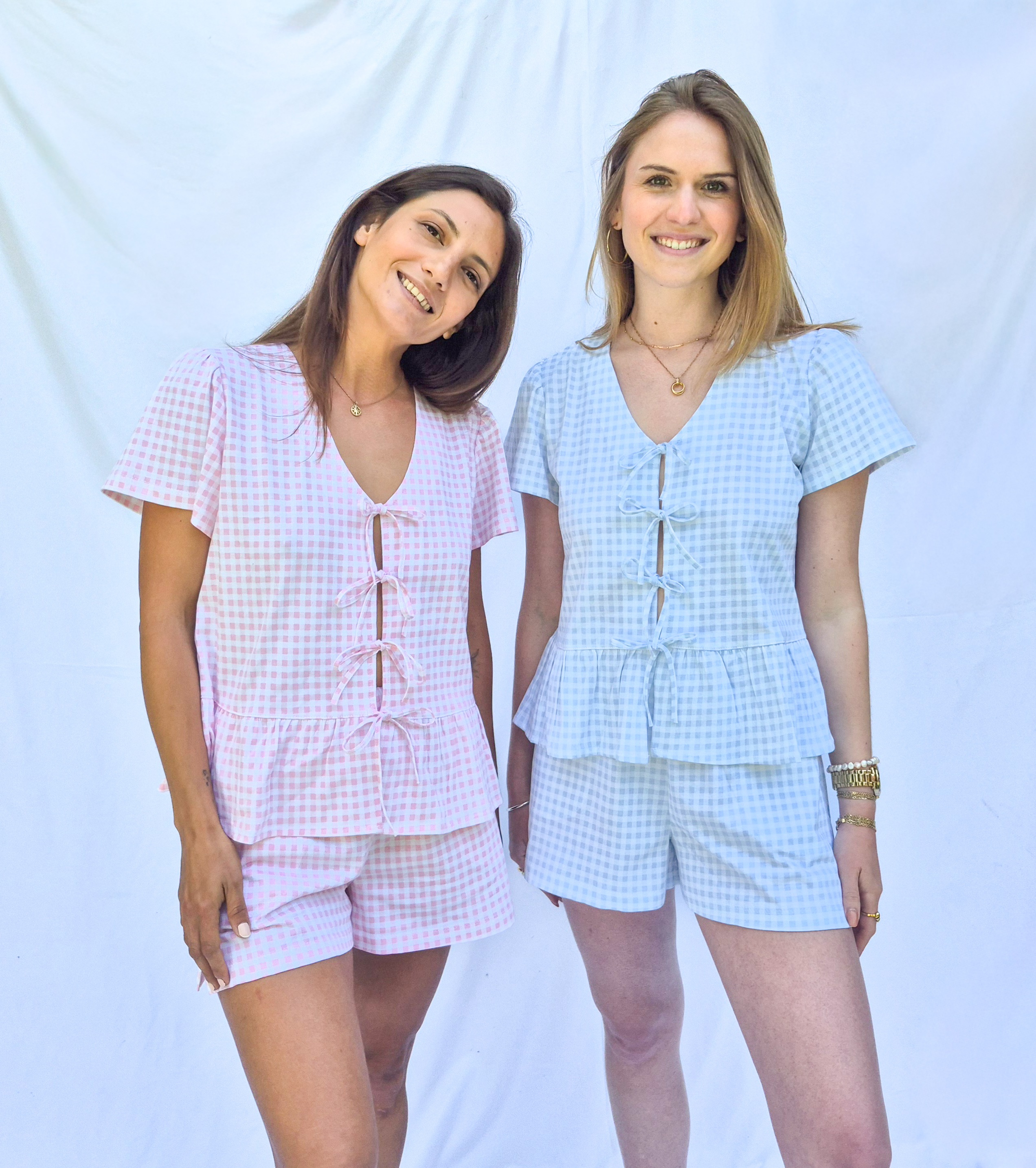 Pijama Rosa / Vichy celeste