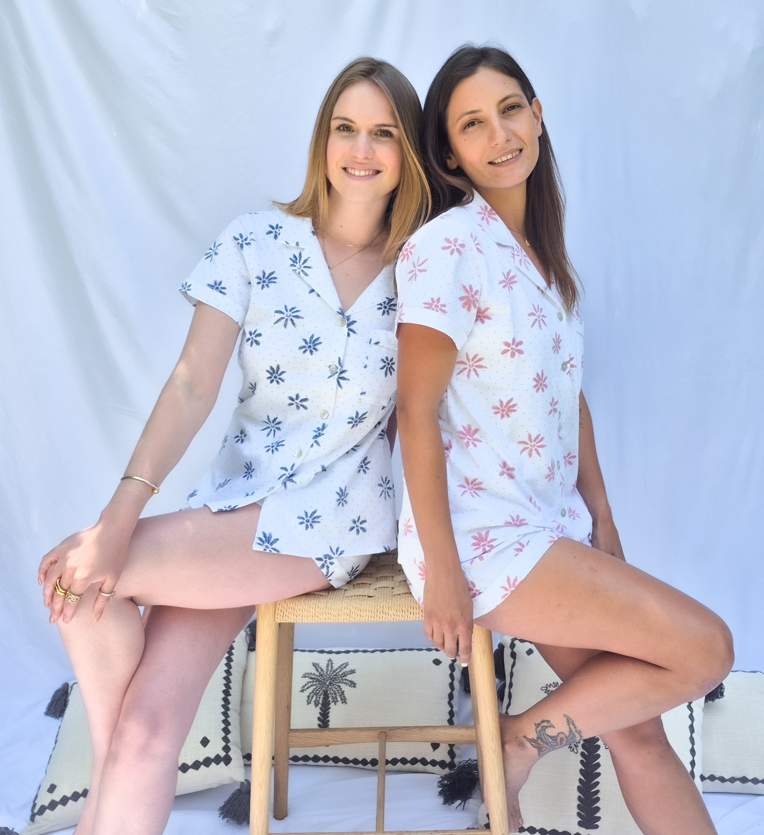 Pijama mujer Fátima / Flor rosada