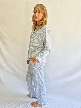 Pijama mujer Amalia/ Hortensia celeste