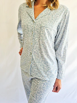 Pijama mujer Amalia/ Hortensia celeste