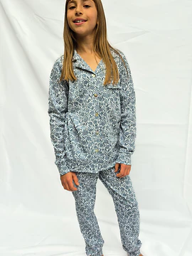 Pijama niña Amalia/ Hortensia azul