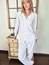 Pijama mujer Magdalena / Blanco puntitos azules