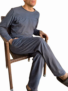 Pijama Andrés pantalón manga larga / Gris