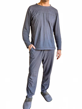Pijama Andrés pantalón manga larga / Gris