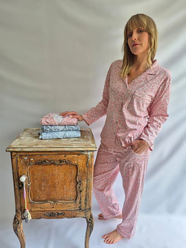 Pijama mujer Amalia/ Hortensia terracota