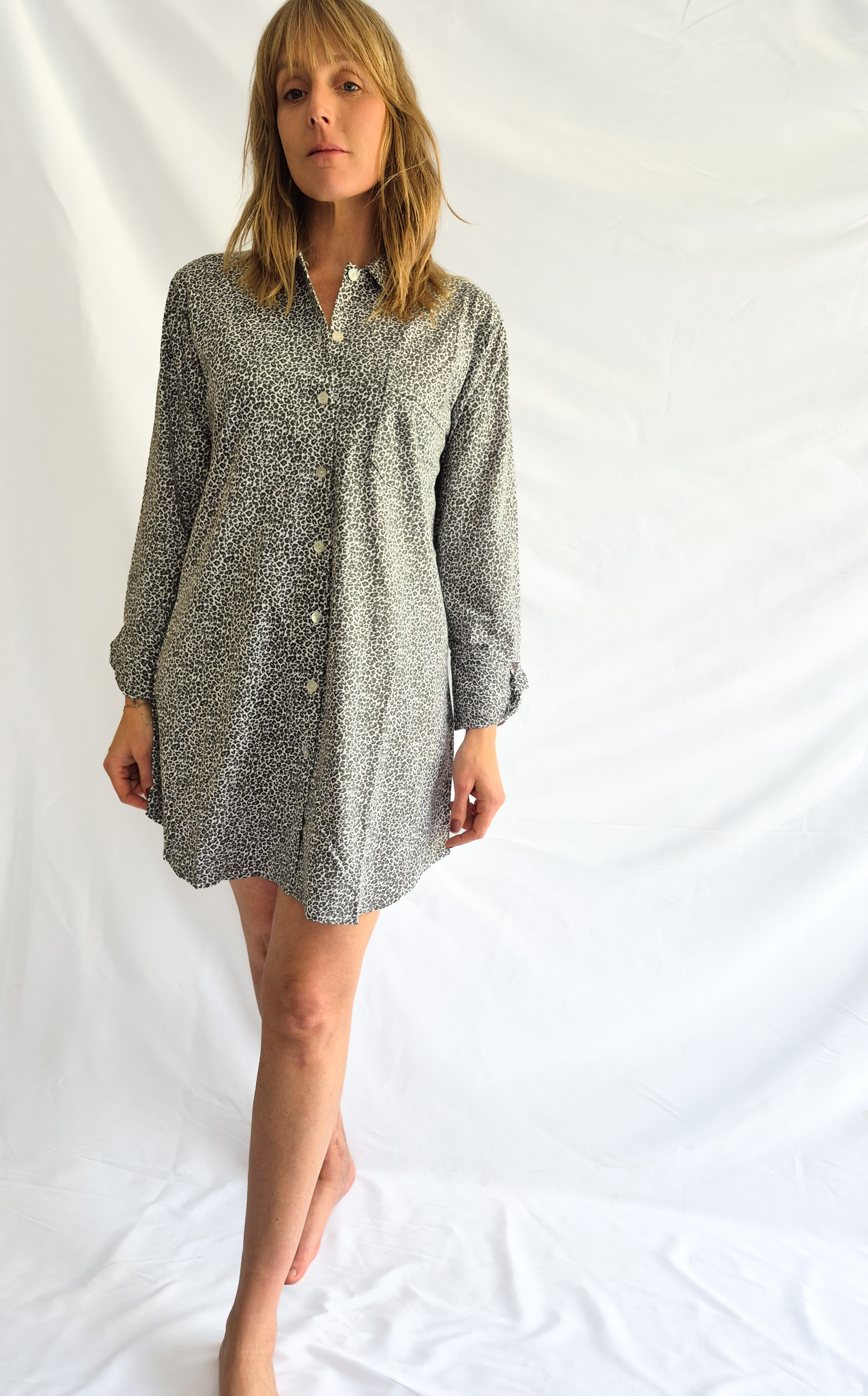 Camisa de dormir Gracia/ Animal print gris