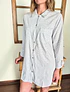 Camisa de dormir Gracia/ Blanca puntitos negros